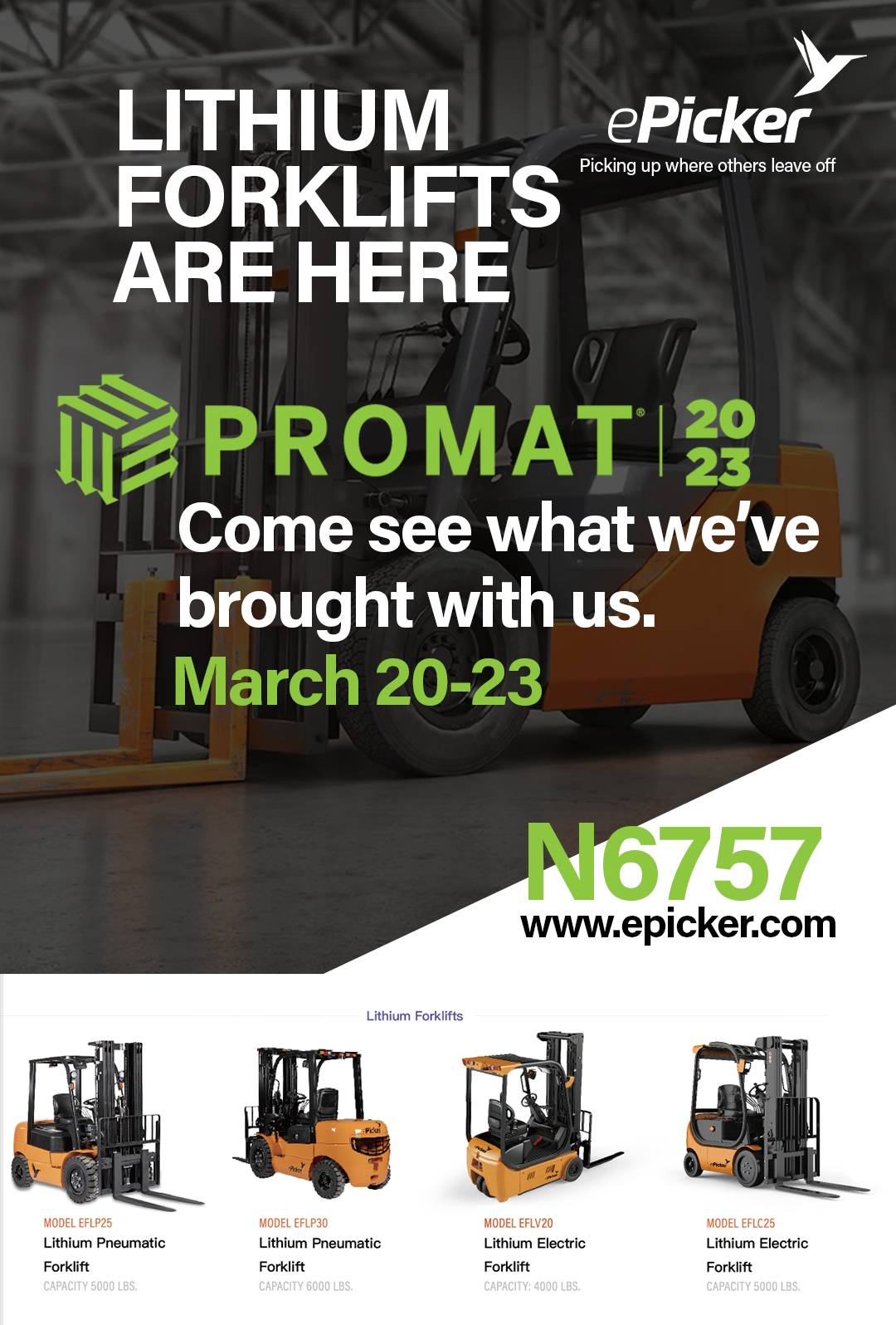 Come see ePicker at Promat 2023. Booth N6757
